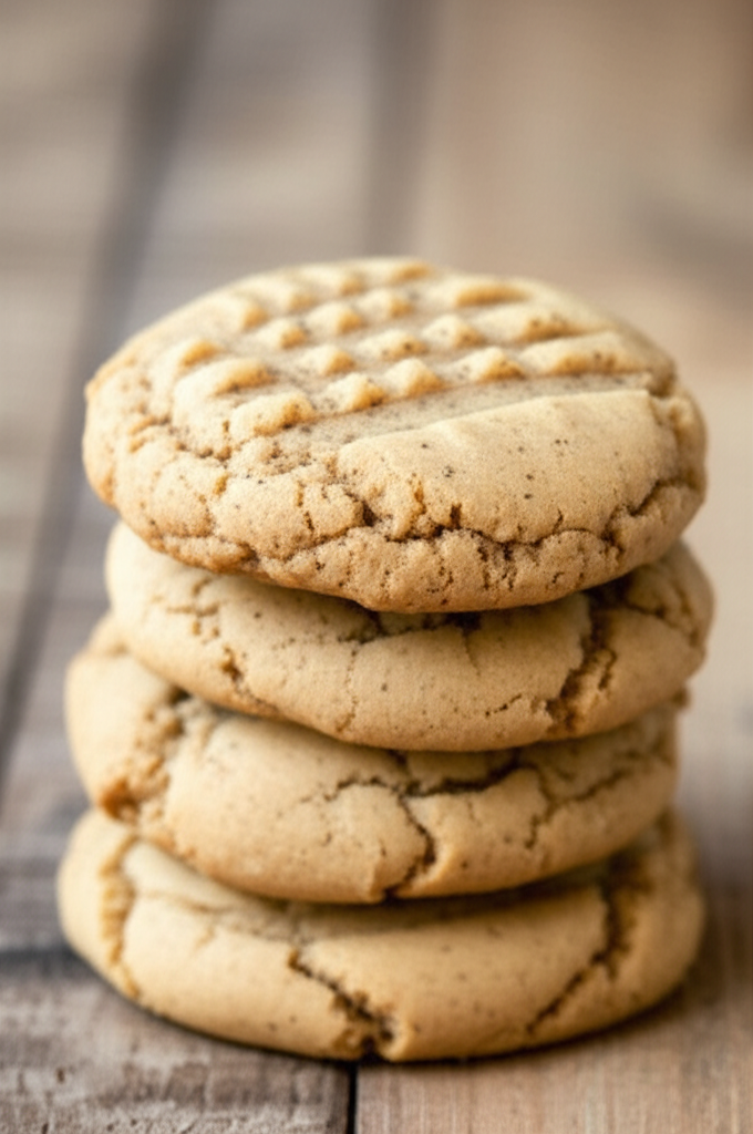 Fresh peanut butter espresso cookies on a plate