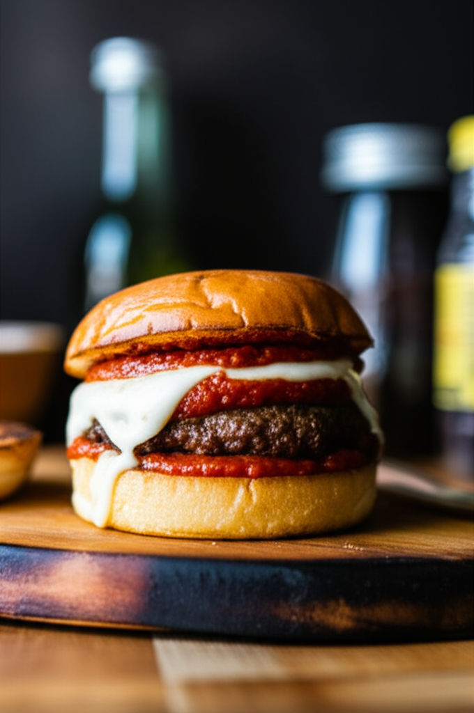 Old School Pizza Burgers served hot
