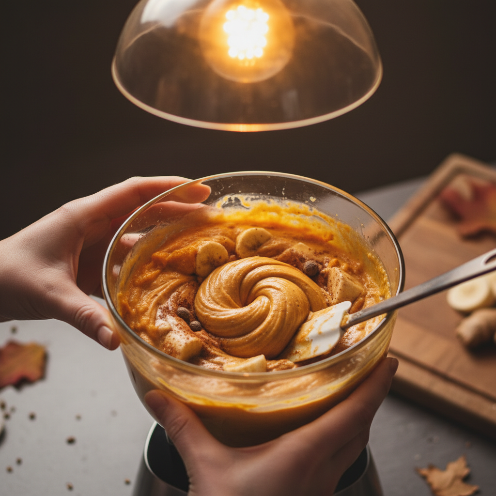 Blending Pumpkin Spice Coffee Smoothie