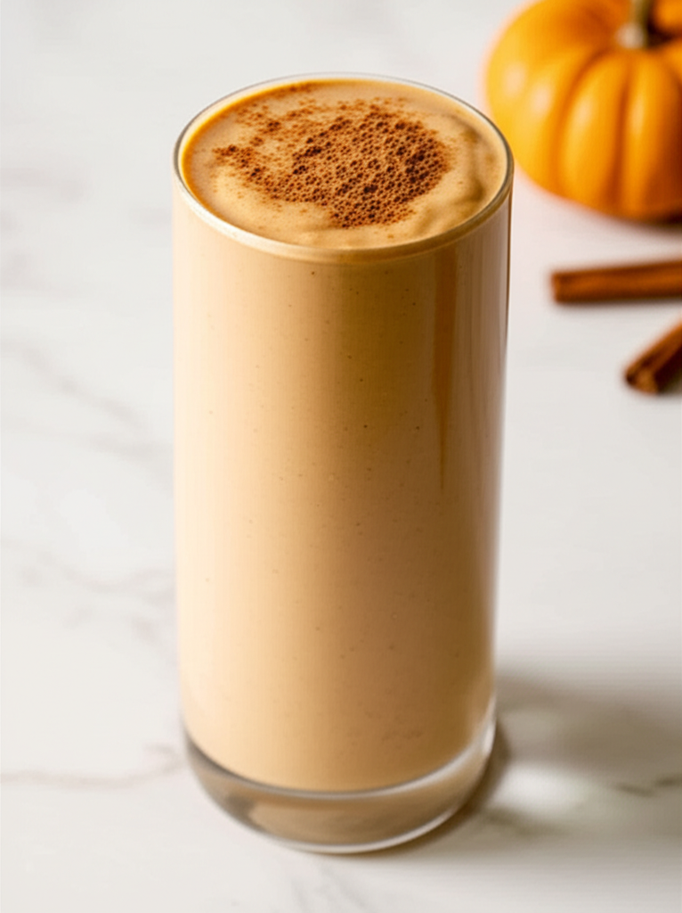 Pumpkin Spice Coffee Smoothie in a glass