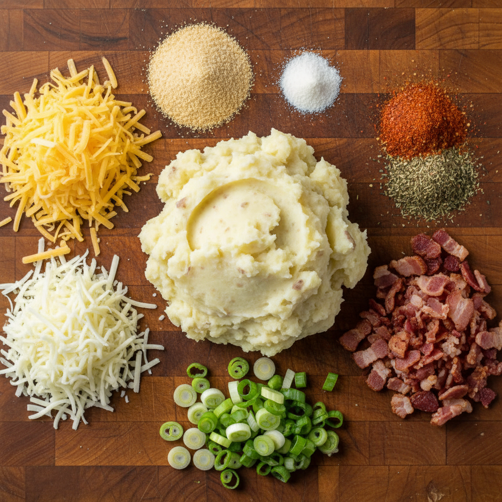 Ingredients for Stuffed Potato Cakes