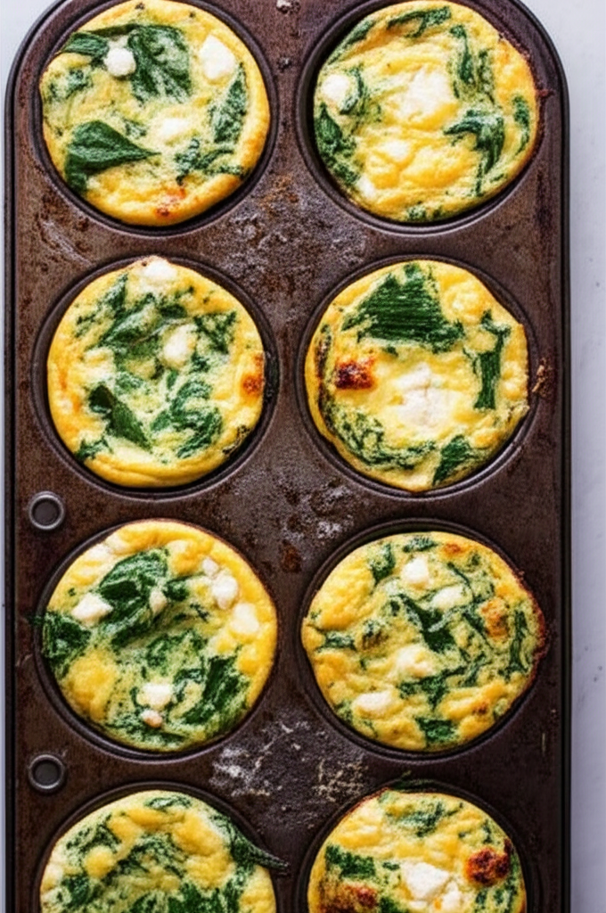 Egg Muffins with Spinach and Feta
