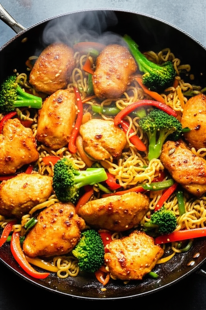 Chicken Ramen Stir Fry final dish