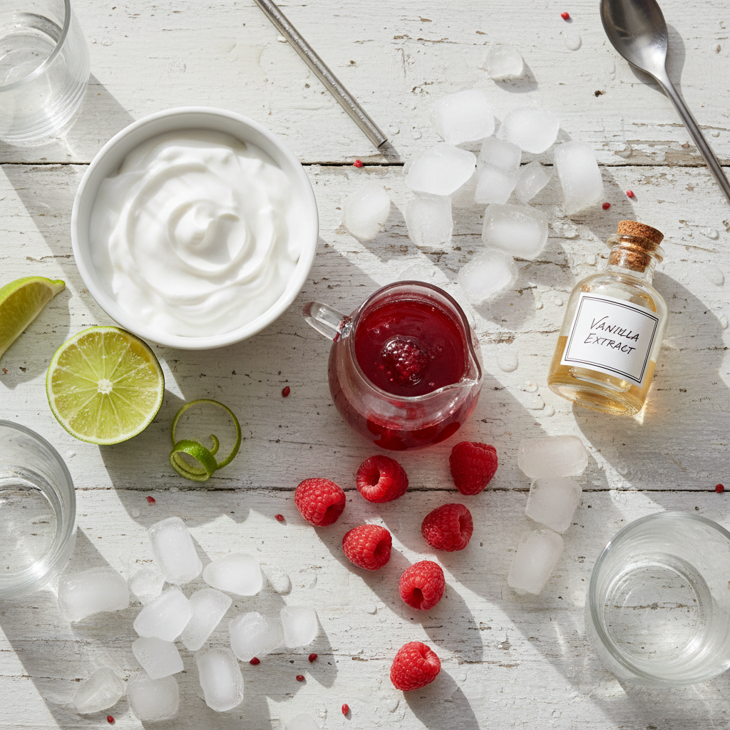 Ingredients for Raspberry Dream Dirty Soda