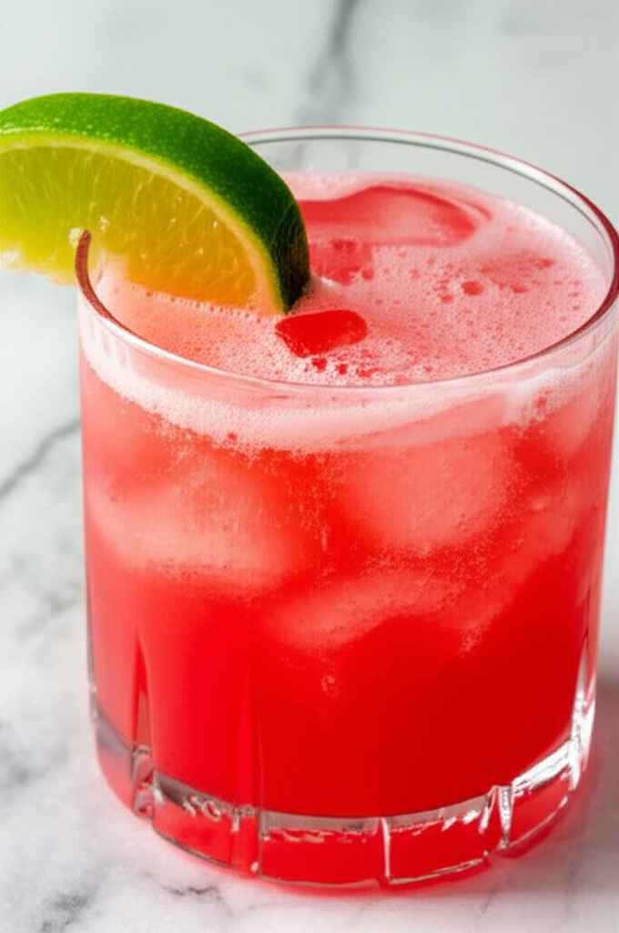 Refreshing Watermelon Daiquiri in a glass with garnish
