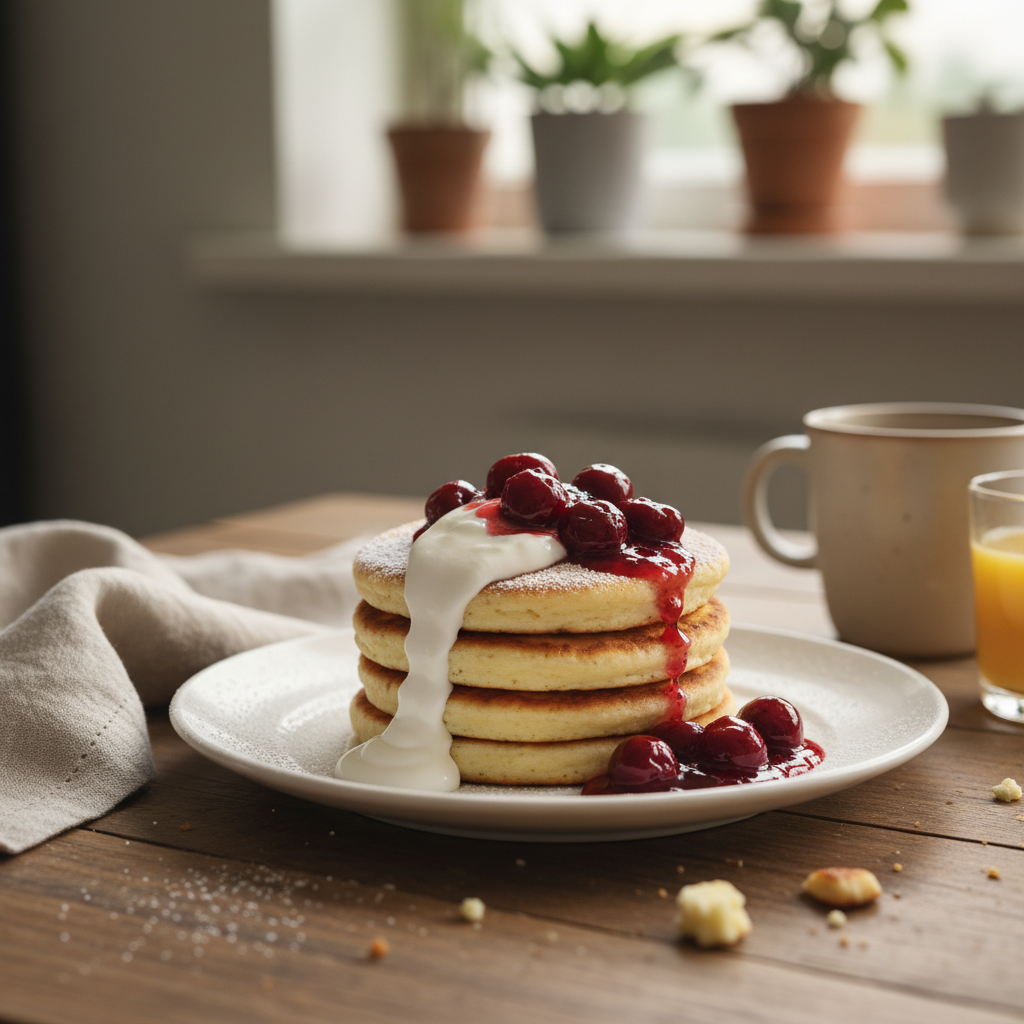 Ricotta pancakes shaped and ready for frying