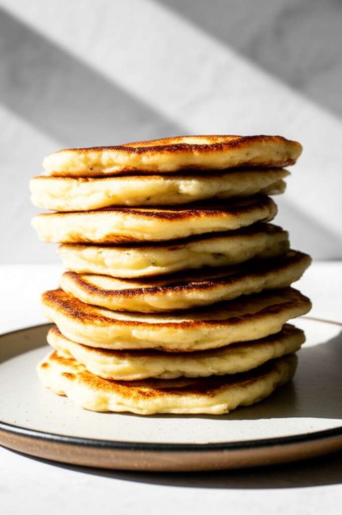 Ricotta Pancakes on a plate ready to eat