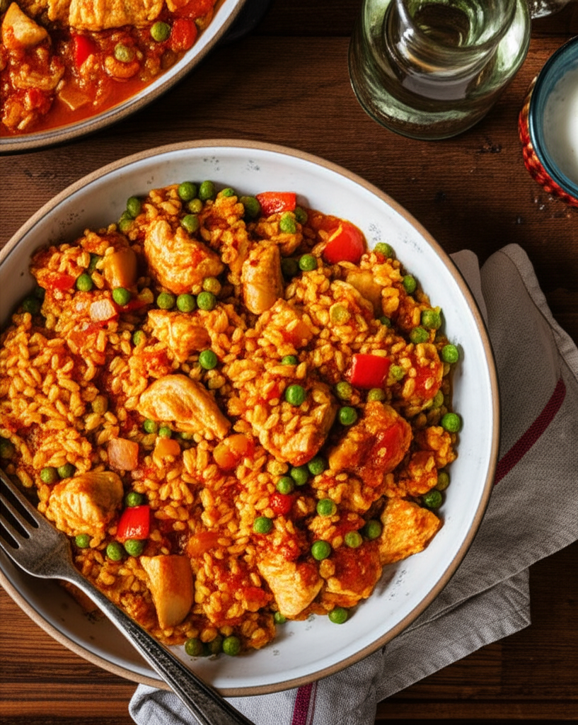 Serbian rice and beef popular dish from Balkans