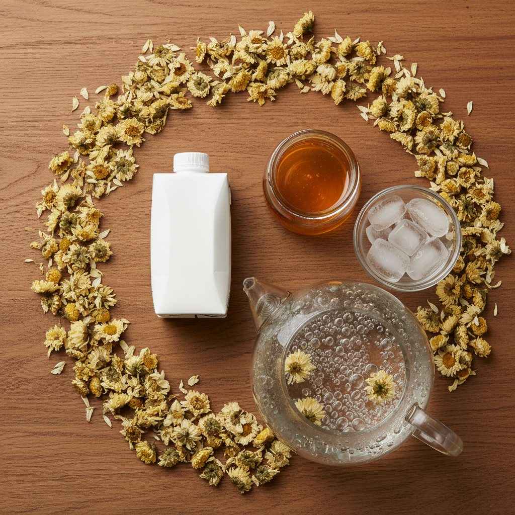 Ingredients for Chrysanthemum Soy Milk Tea