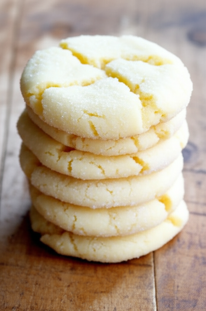 Assorted lemon cookies on a tray