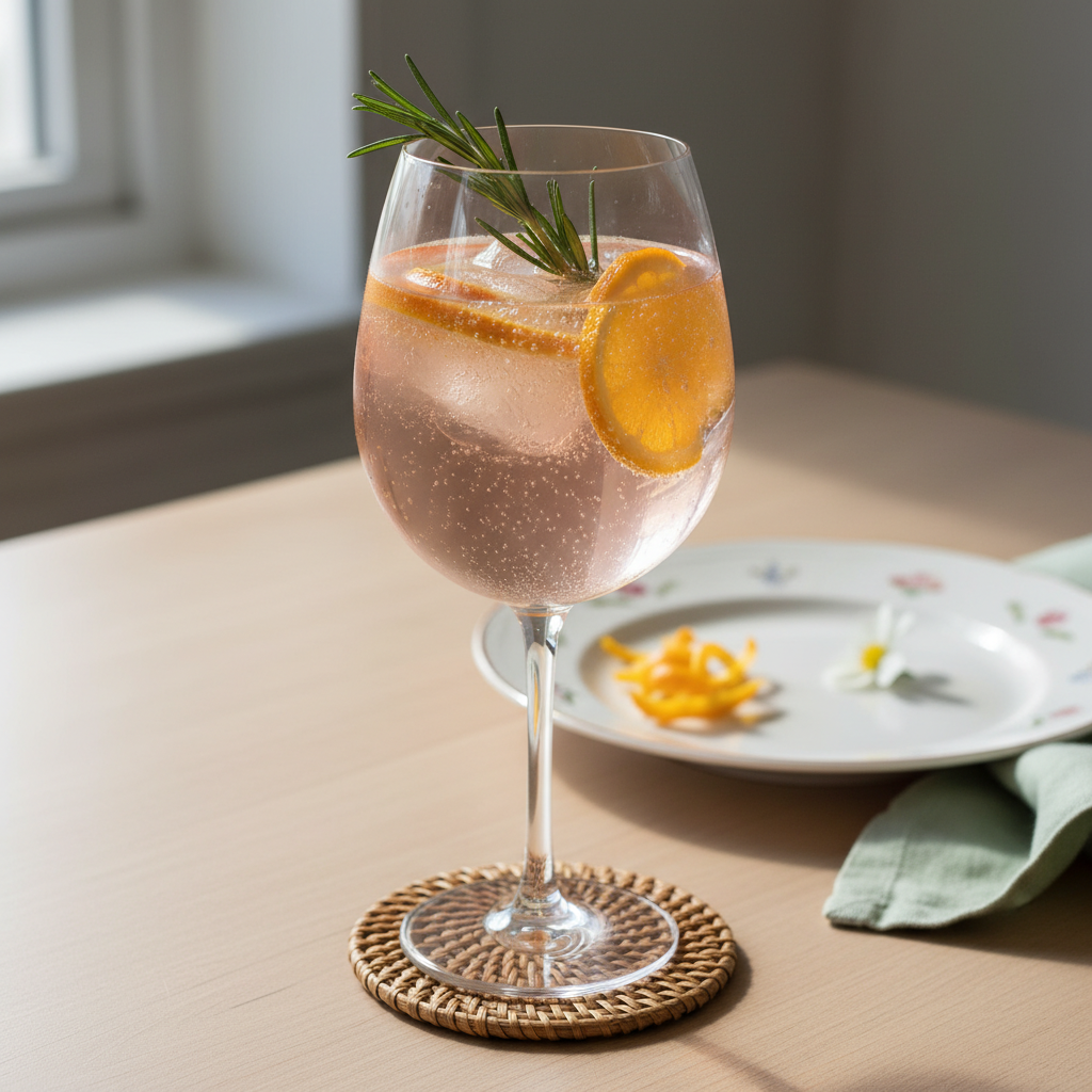 Springtime Spritz served with garnish