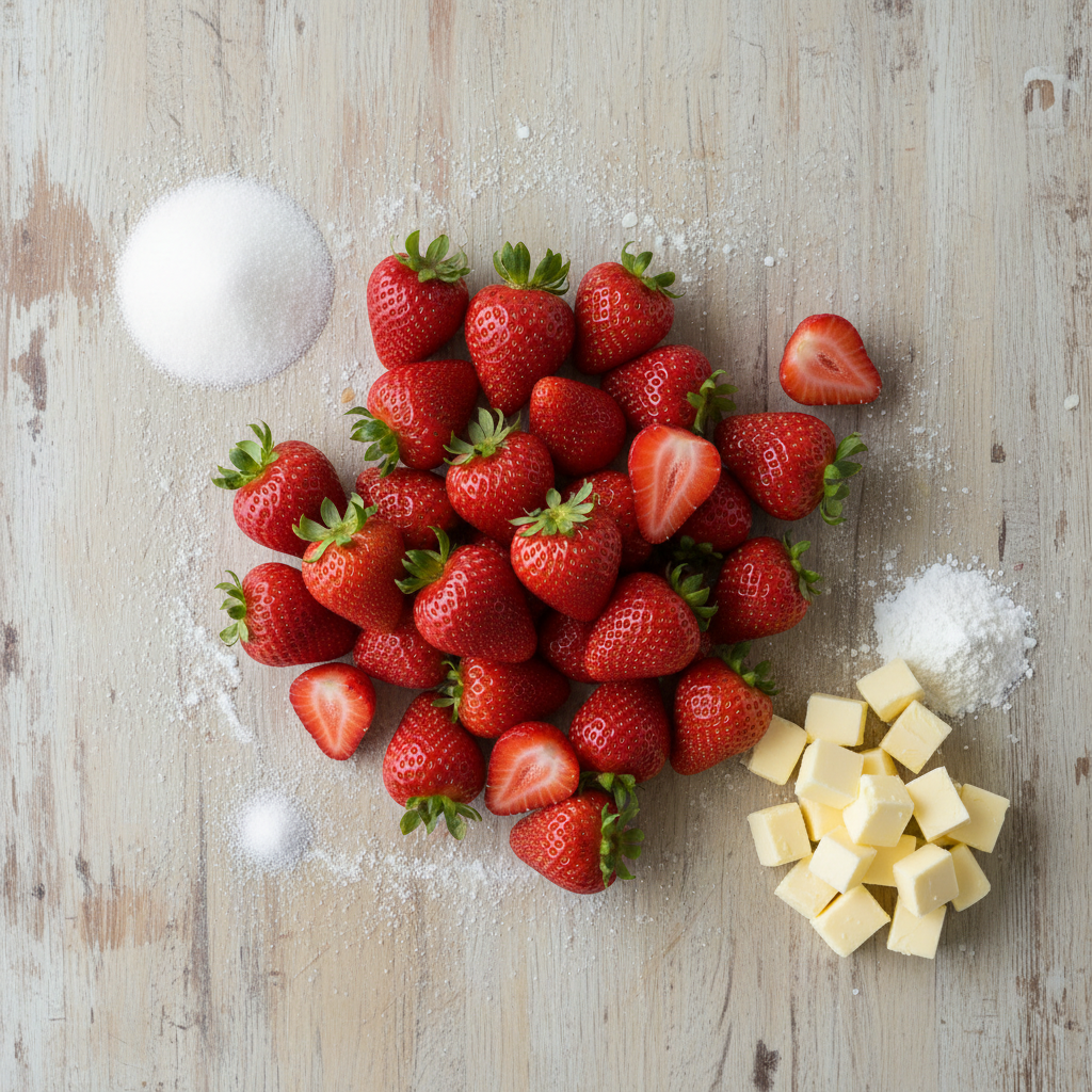 Ingredients for Strawberry Crumb Bars