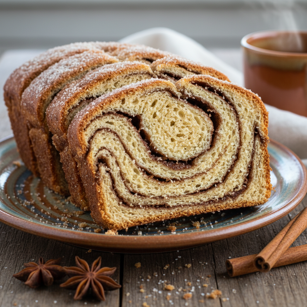Slices of Cinnamon Buttermilk Loaf ready to serve