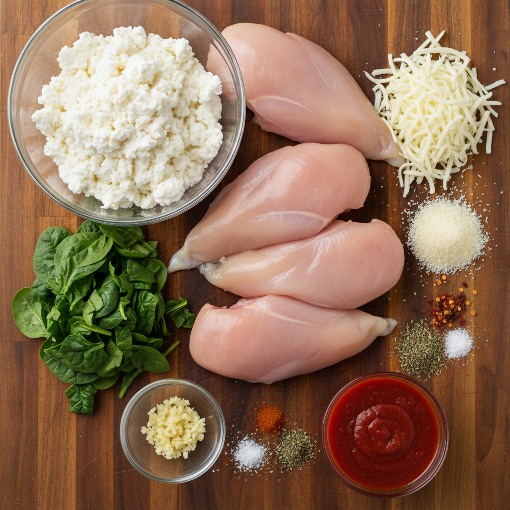 Ingredients for Baked Ricotta Chicken