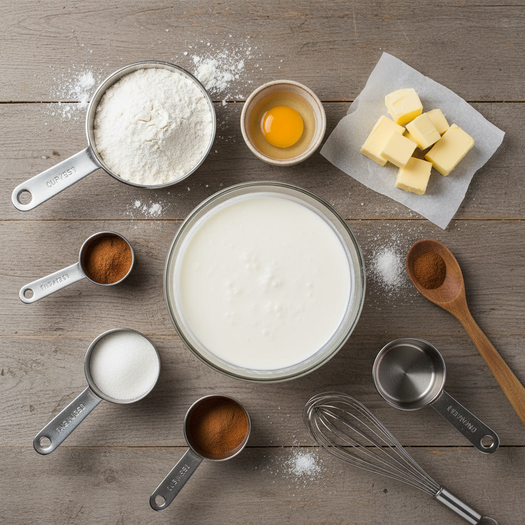 Ingredients for Cinnamon Buttermilk Loaf