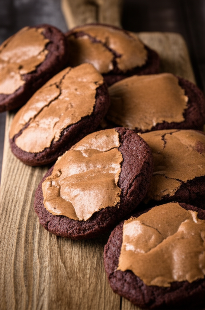 Brookies freshly baked on tray