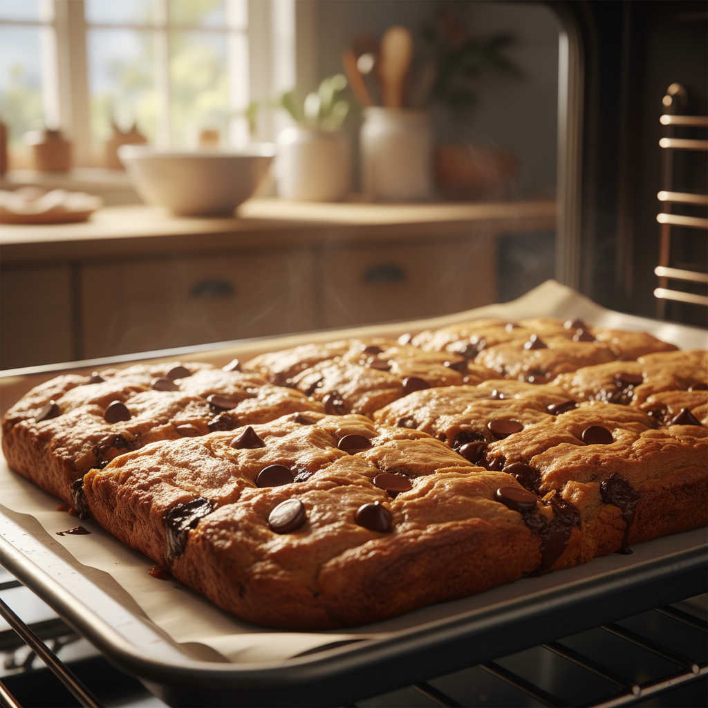 Brookies fresh brownies cookies on a tray