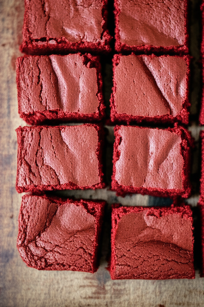 Fudgy Red Velvet Brownies on a plate