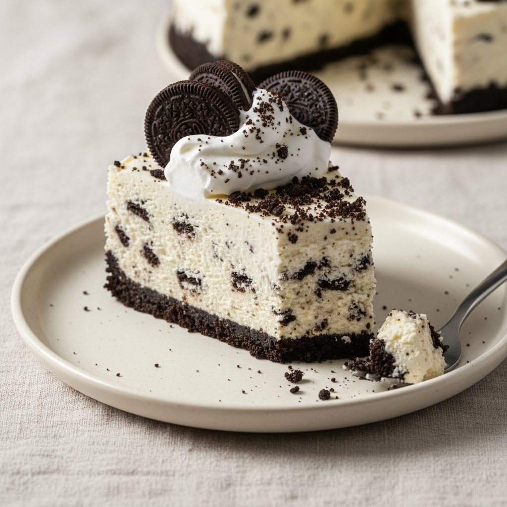 Decorated No Bake Oreo Cheesecake