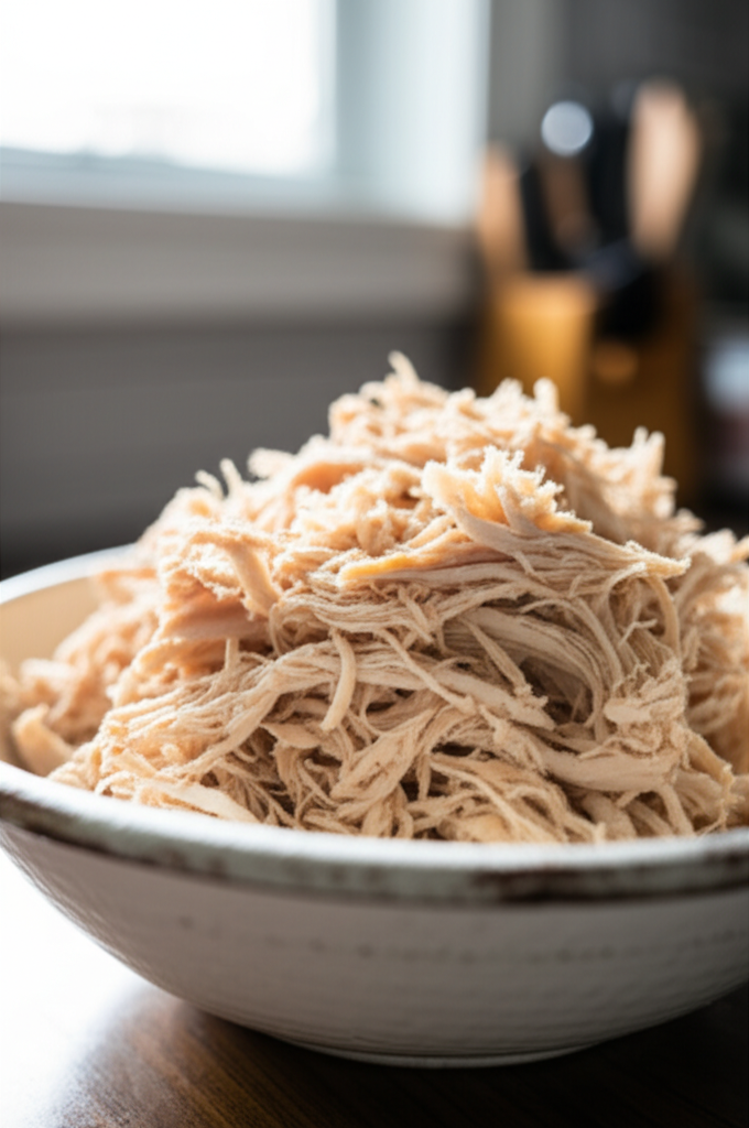 Variety of quick shredded chicken meals