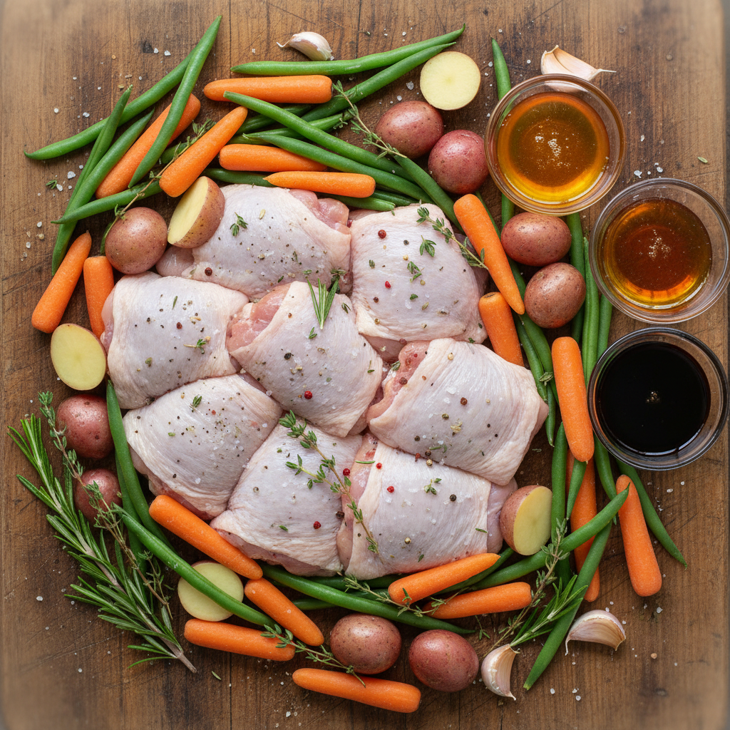 Ingredients for Honey Garlic Chicken