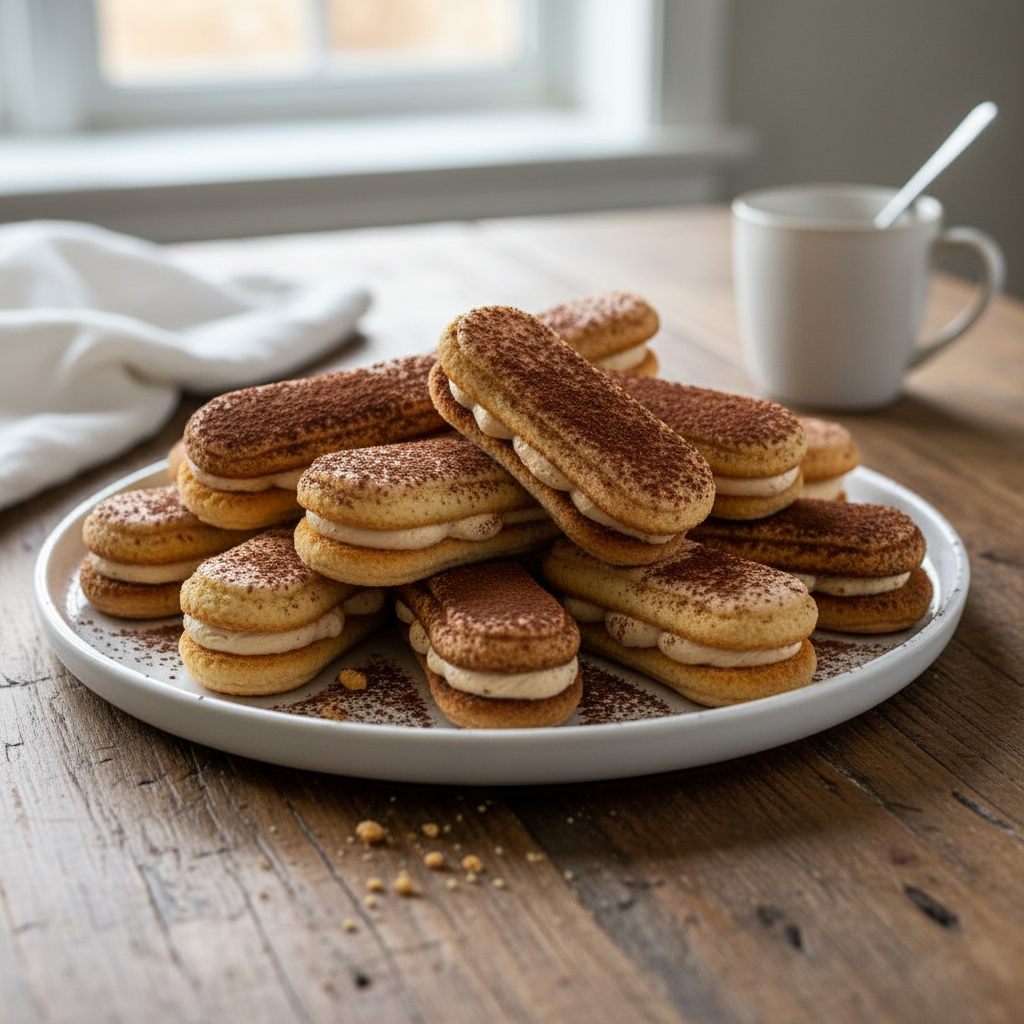 Dough preparation before baking Tiramisu Cookie Sandwiches