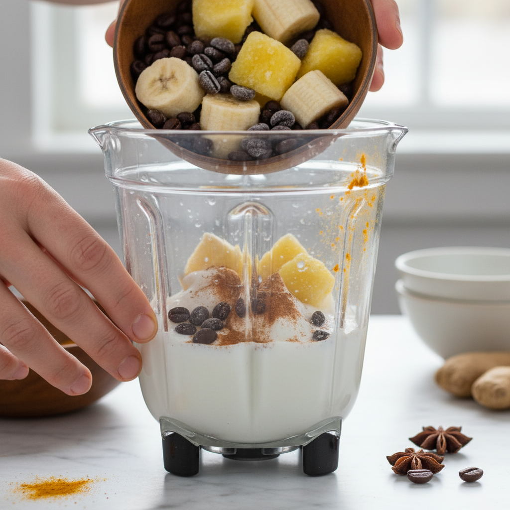 Ingredients in blender