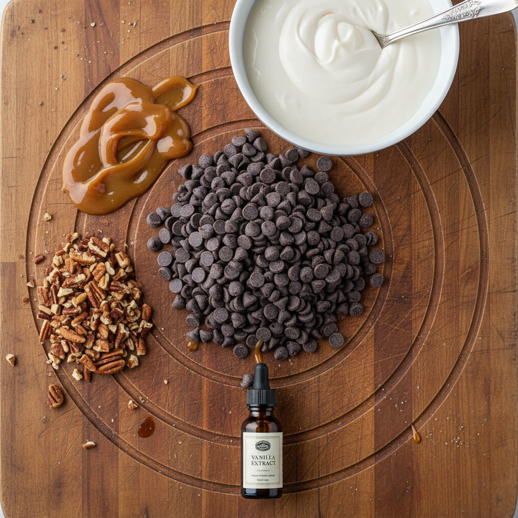 Ingredients for Turtle Fudge