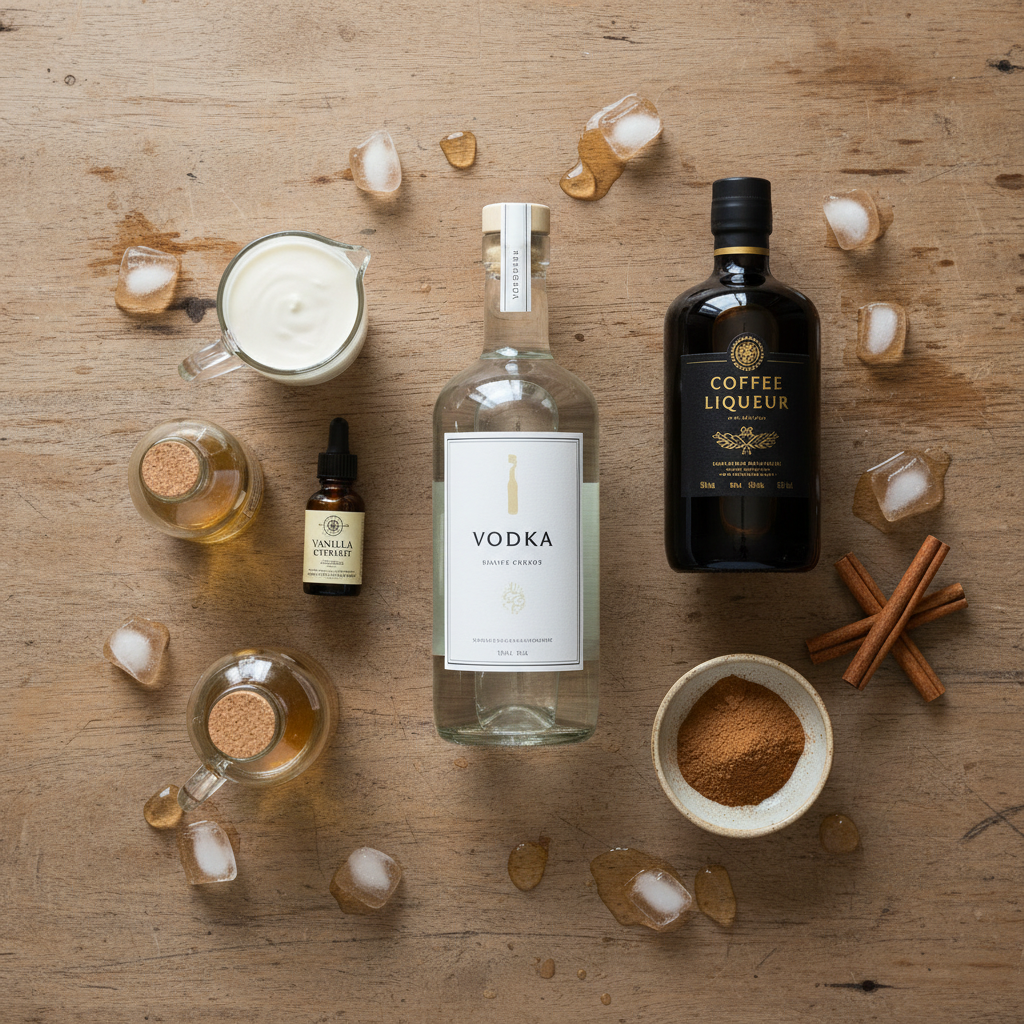 Ingredients for Cinnamon Roll White Russian