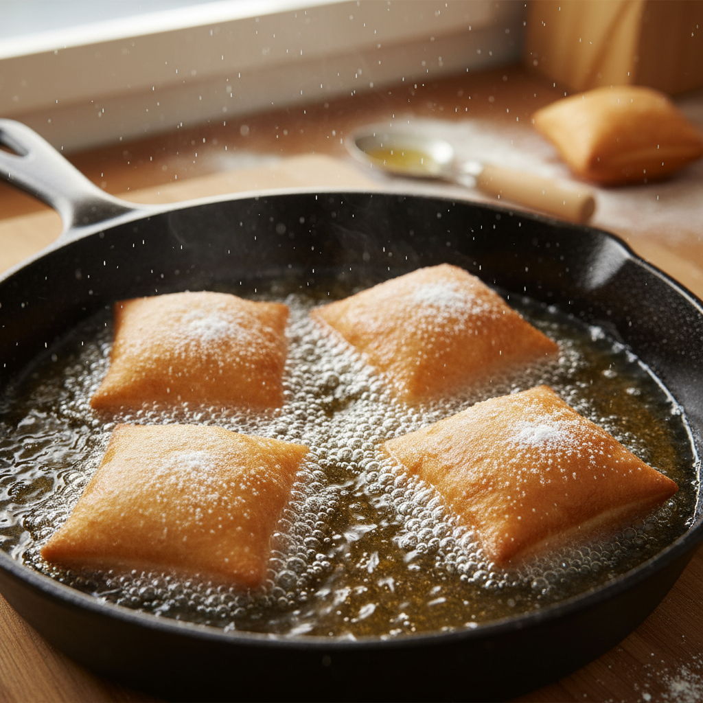 Vanilla French Beignets on plate