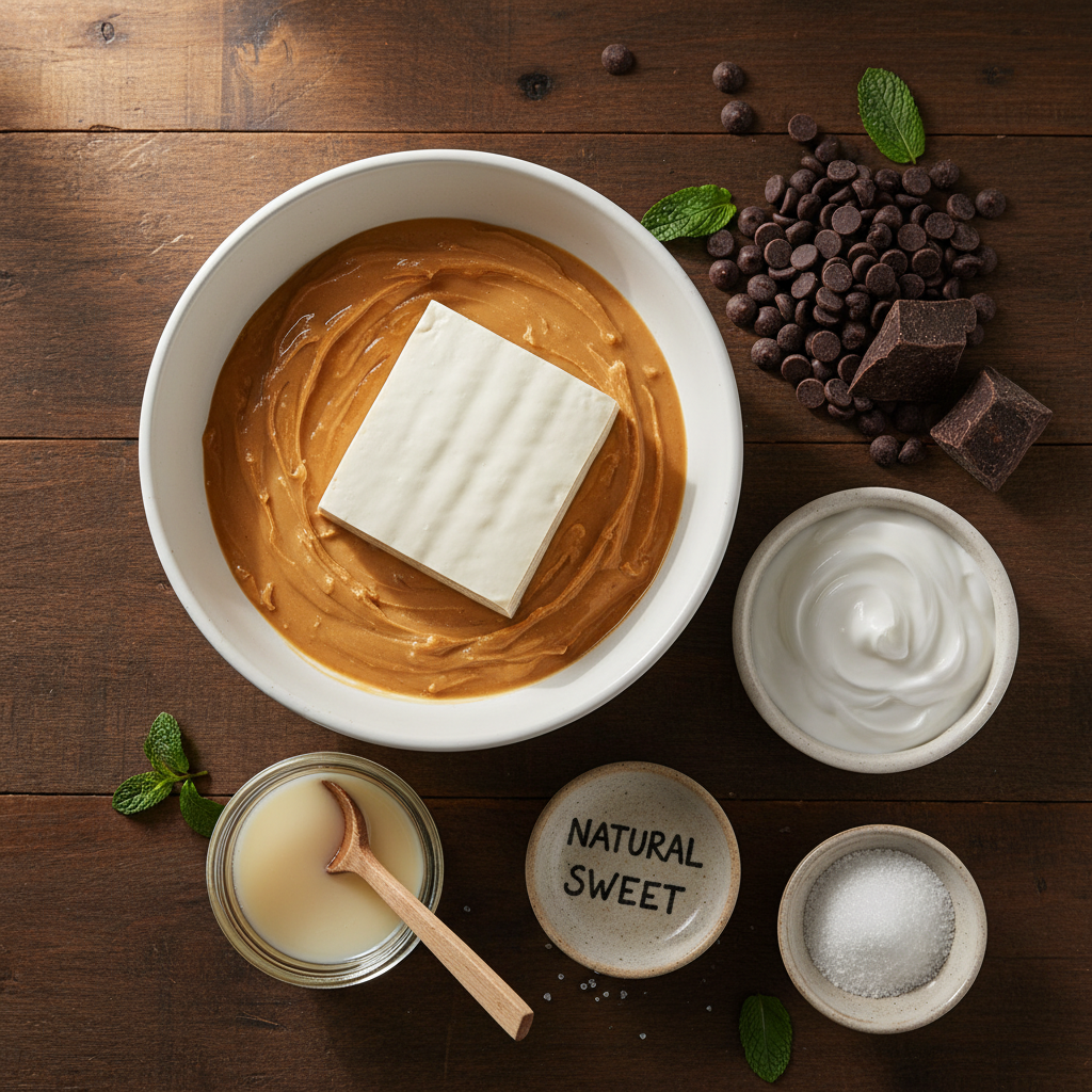 Ingredients for Peanut Butter Mousse and Chocolate Ganache