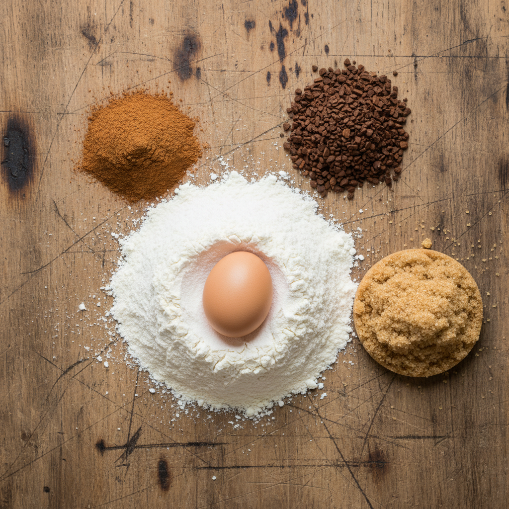 Ingredients for Cinnamon Coffee Crinkles