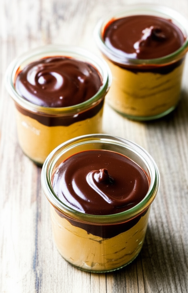 Peanut Butter Mousse with Chocolate Ganache