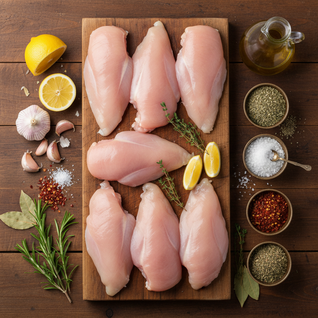 Ingredients for yogurt marinated chicken