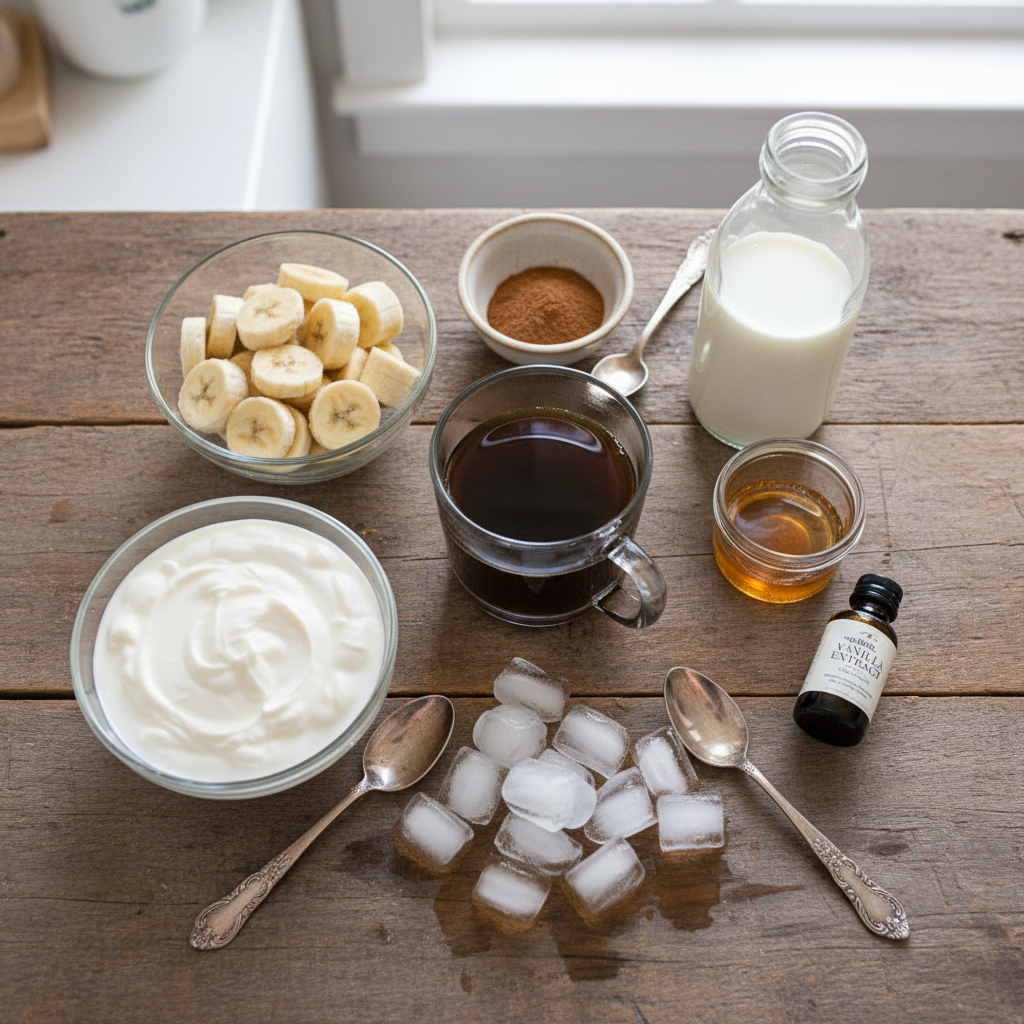 Ingredients for Cinnamon Roll Coffee Smoothie