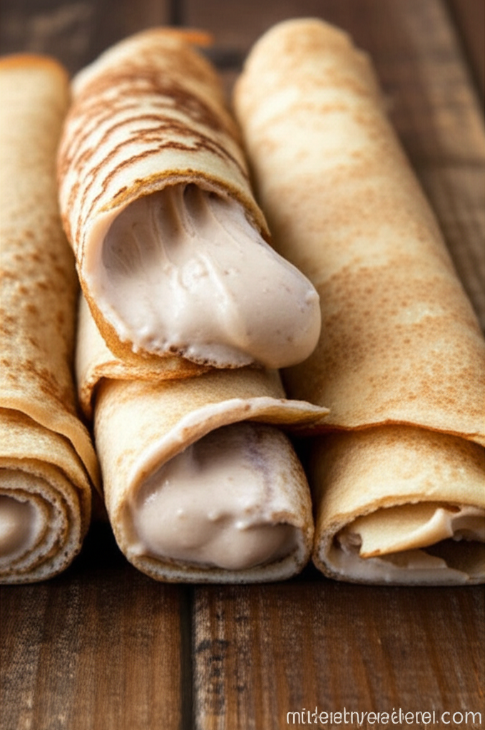 Cinnamon protein roll protein crepes breakfast