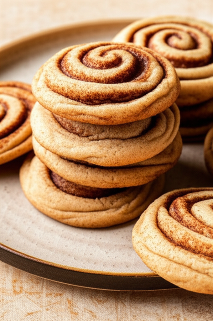 Cinnamon cookies with a swirl of brown sugar