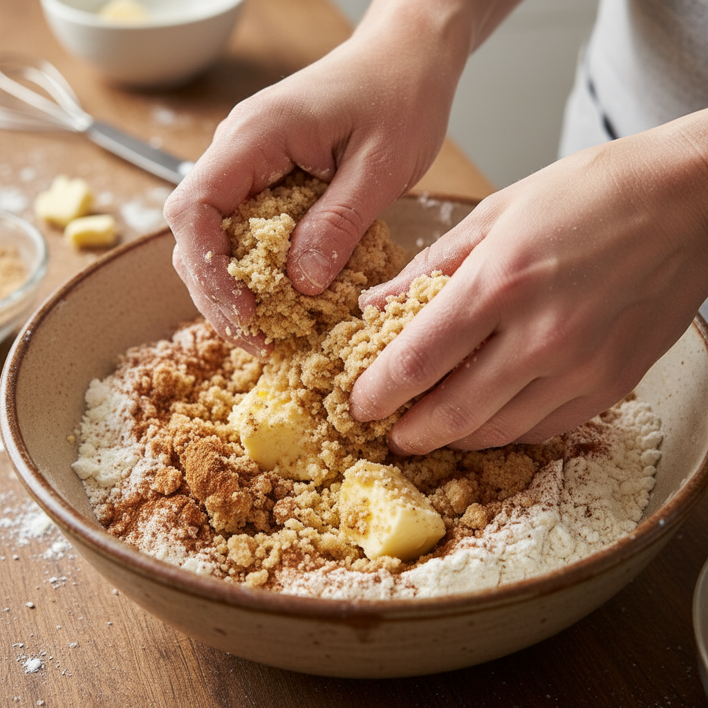 Ingredients and tools for Classic Cinnamon Streusel Coffee Cake