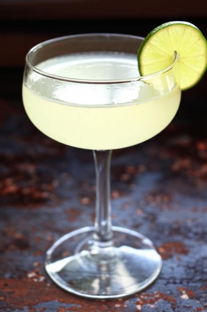 Classic daiquiri cocktail in a coupe glass