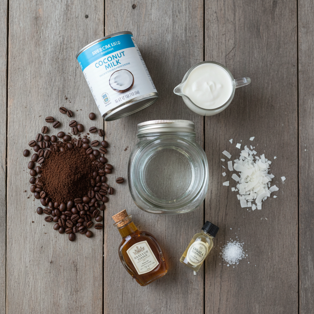 Ingredients for Coconut Cream Cold Brew