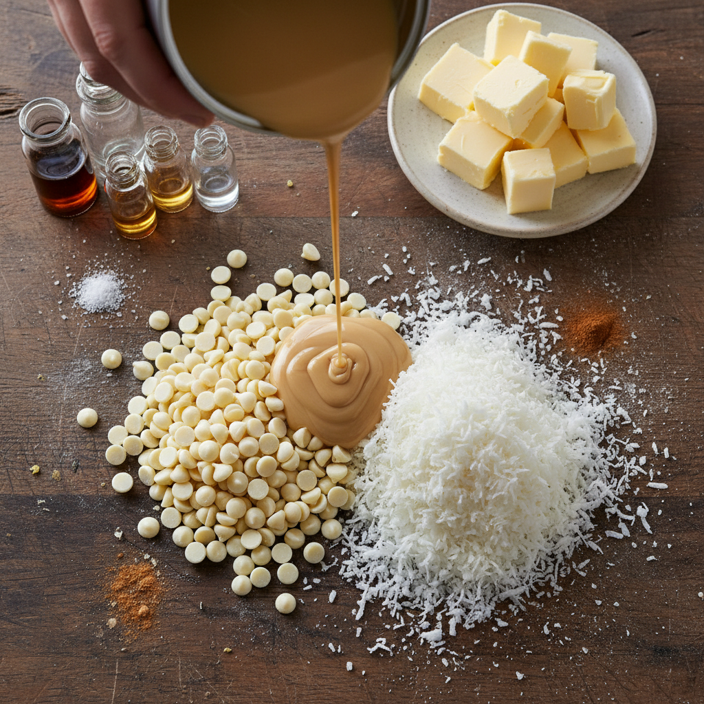 Ingredients for Coconut Fudge