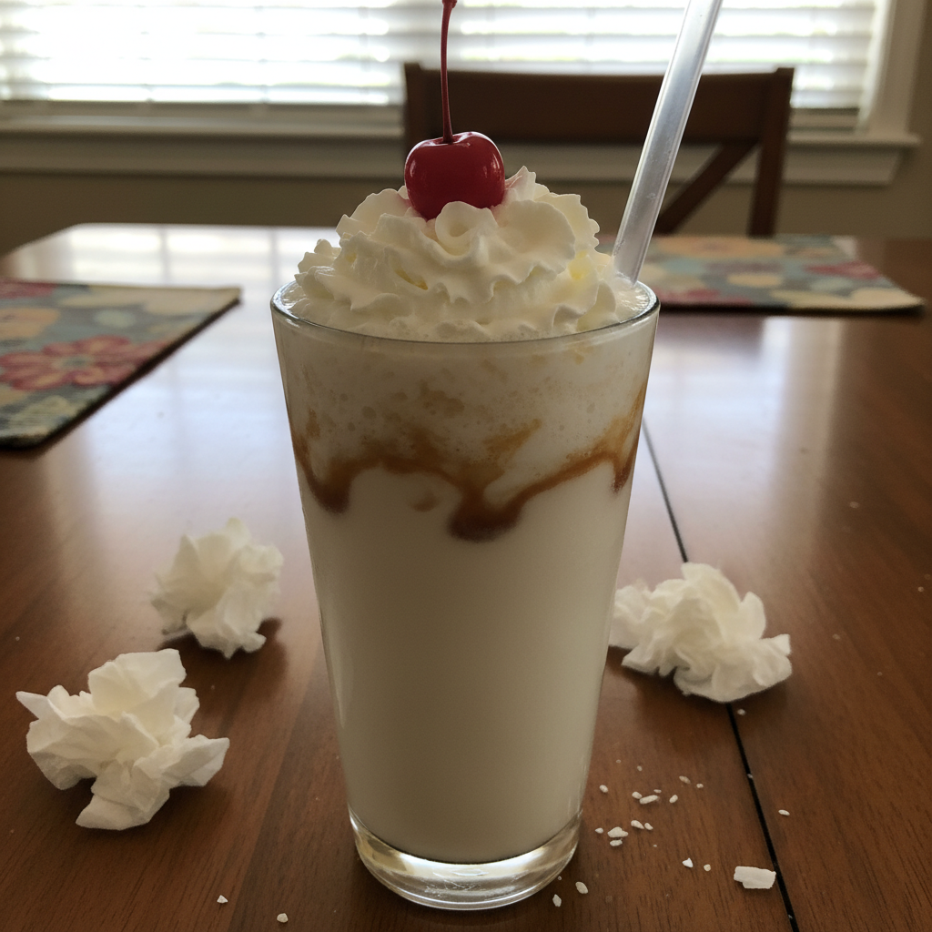 Chilled glass with Coconut Kiss Dirty Soda drink