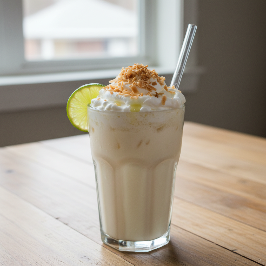 Refreshing Coconut Kiss Dirty Soda ready to enjoy