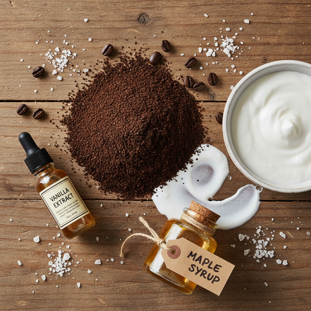 Ingredients for Coconut Vanilla Cold Brew coffee