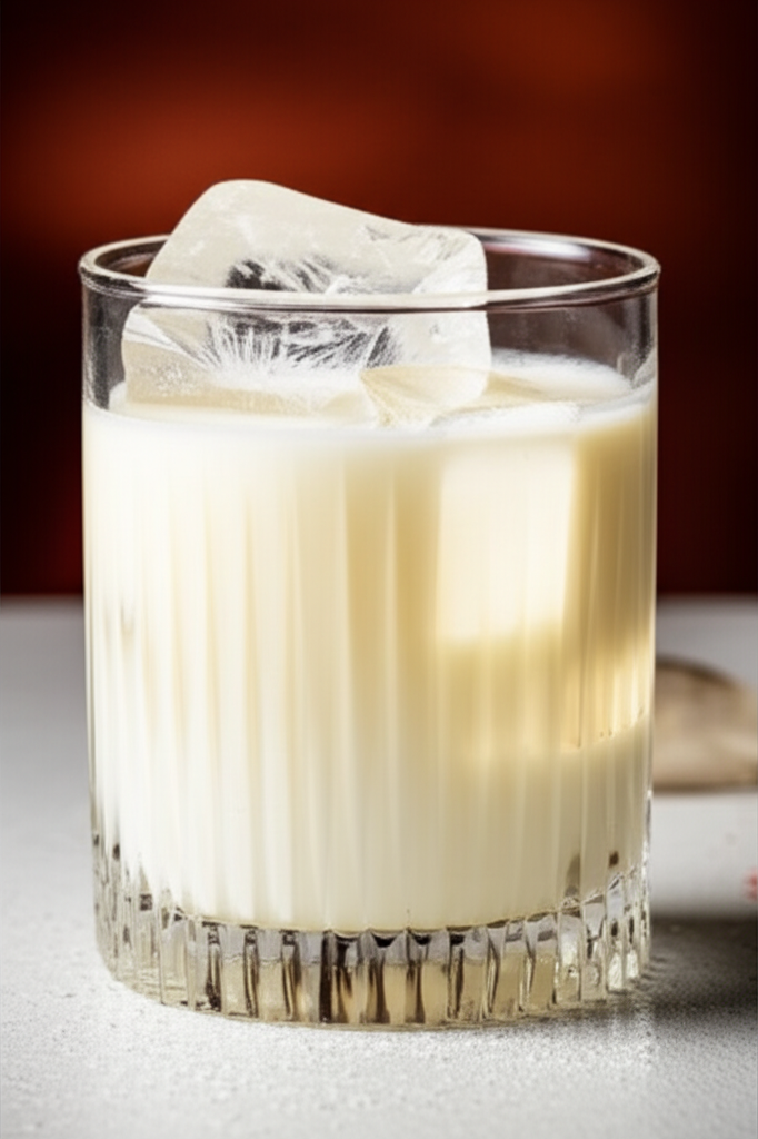 Tropical creamy Coconut White Russian drink