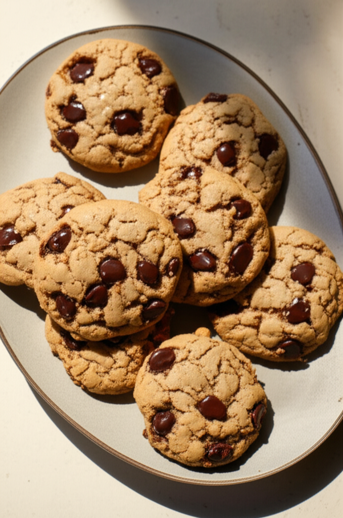 Coffee, toffee bits, and chocolate chips cookies