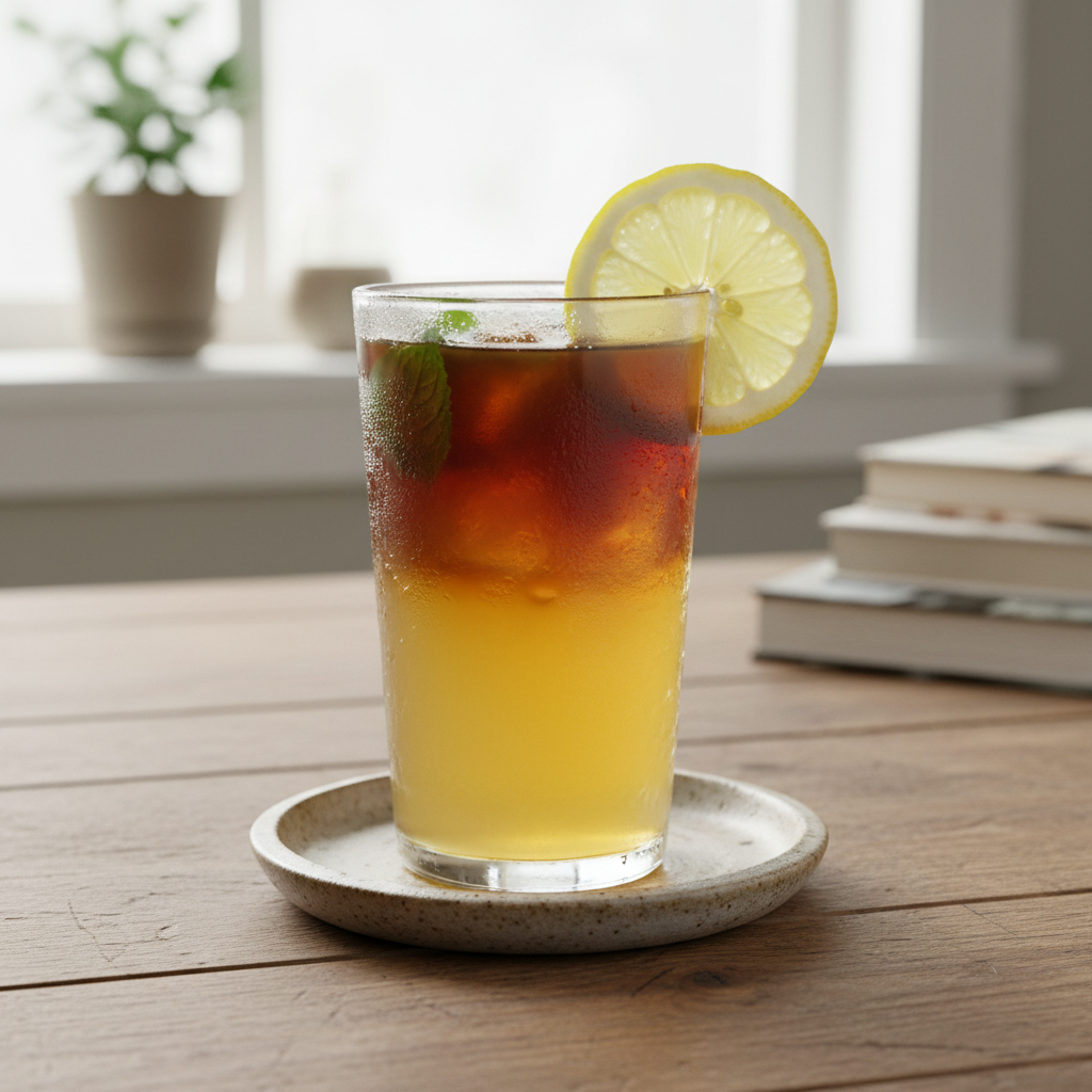 Enjoying a Glass of Cold Brew Lemonade Outside