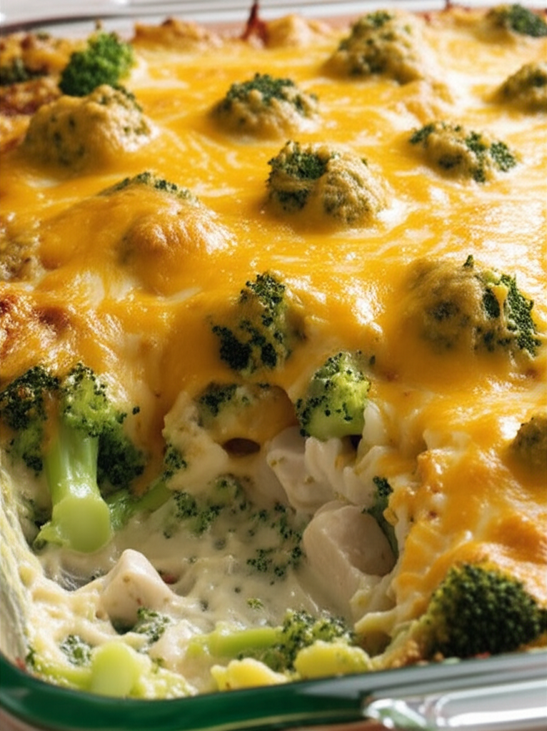 Chicken Broccoli Bake dish on a plate