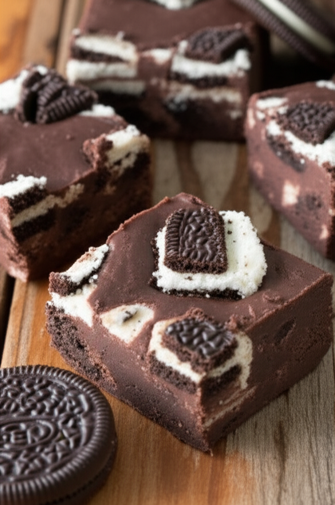 Cookies and Cream Fudge in bowl