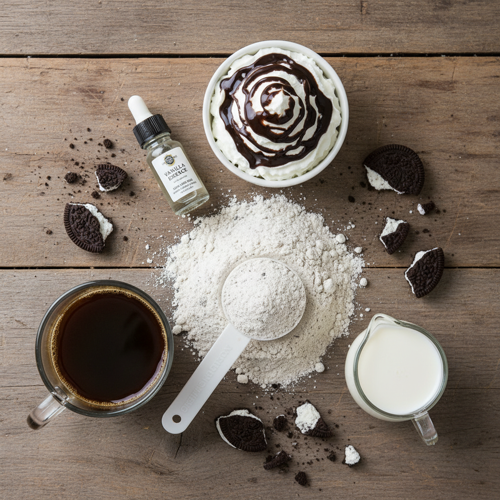 Ingredients for Cookies & Cream Protein Coffee